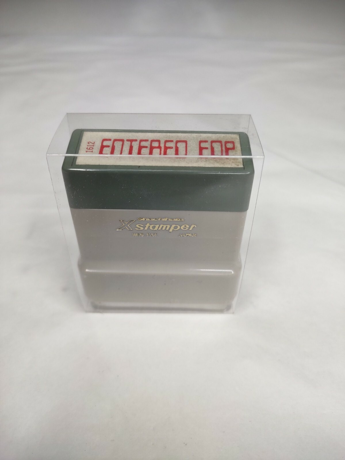 Vintage Xstamper "ENTERED EOP" Red Ink Stock No. 1612