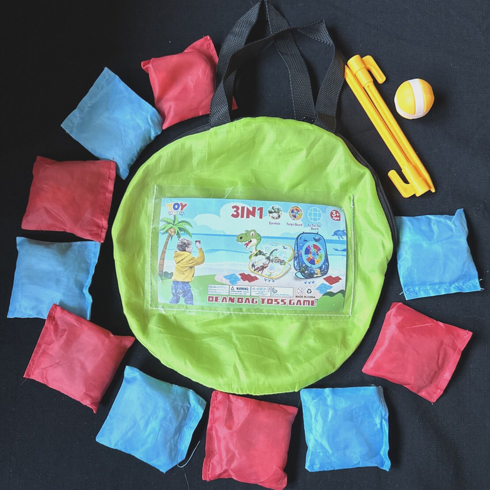 Toy Life 3 In 1 Bean Bag Toss Game REPLACEMENT Bag Bean Bags 2 Stakes Ball