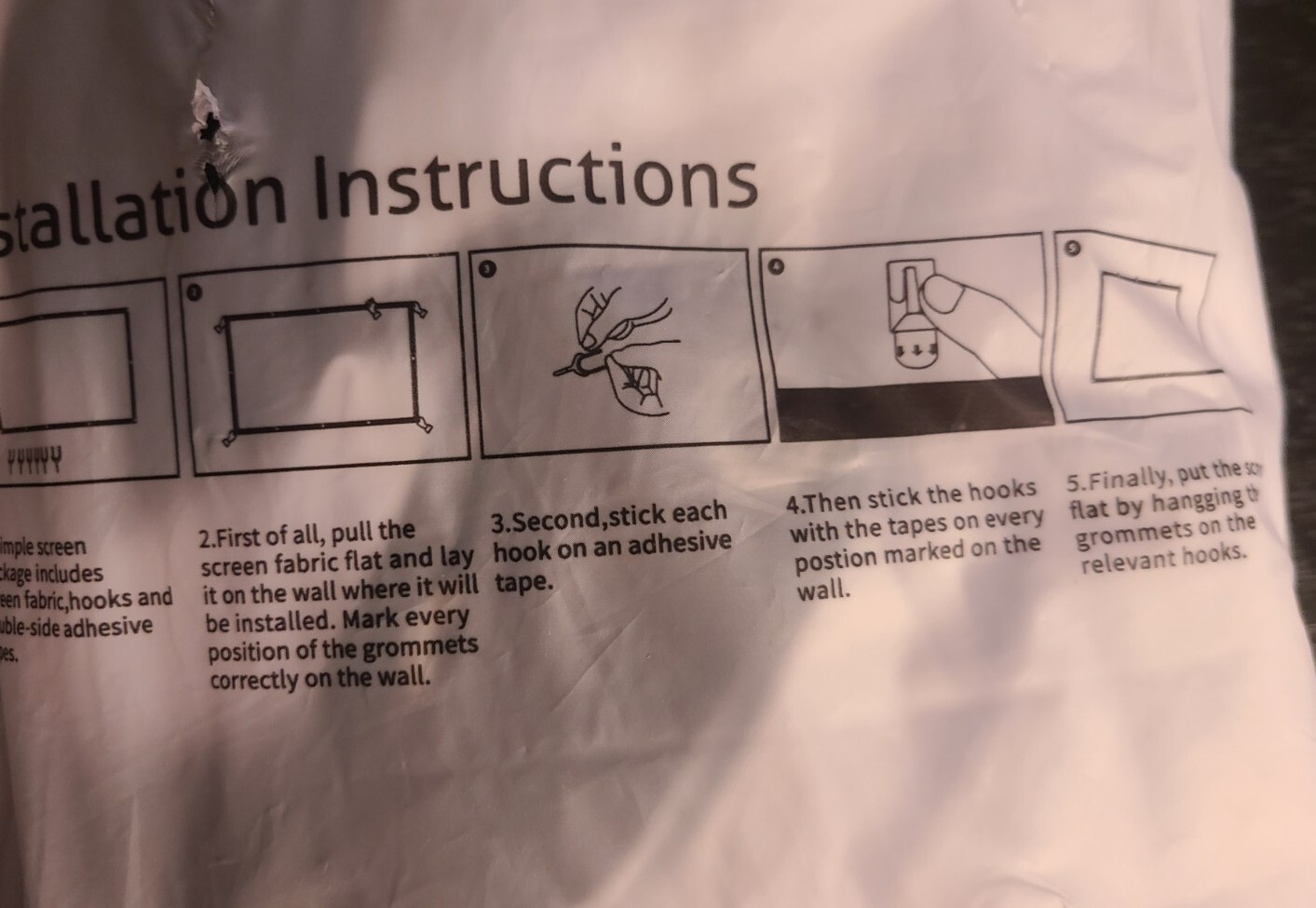 120 Inch 16:9 Ratio Simple Projector Screen