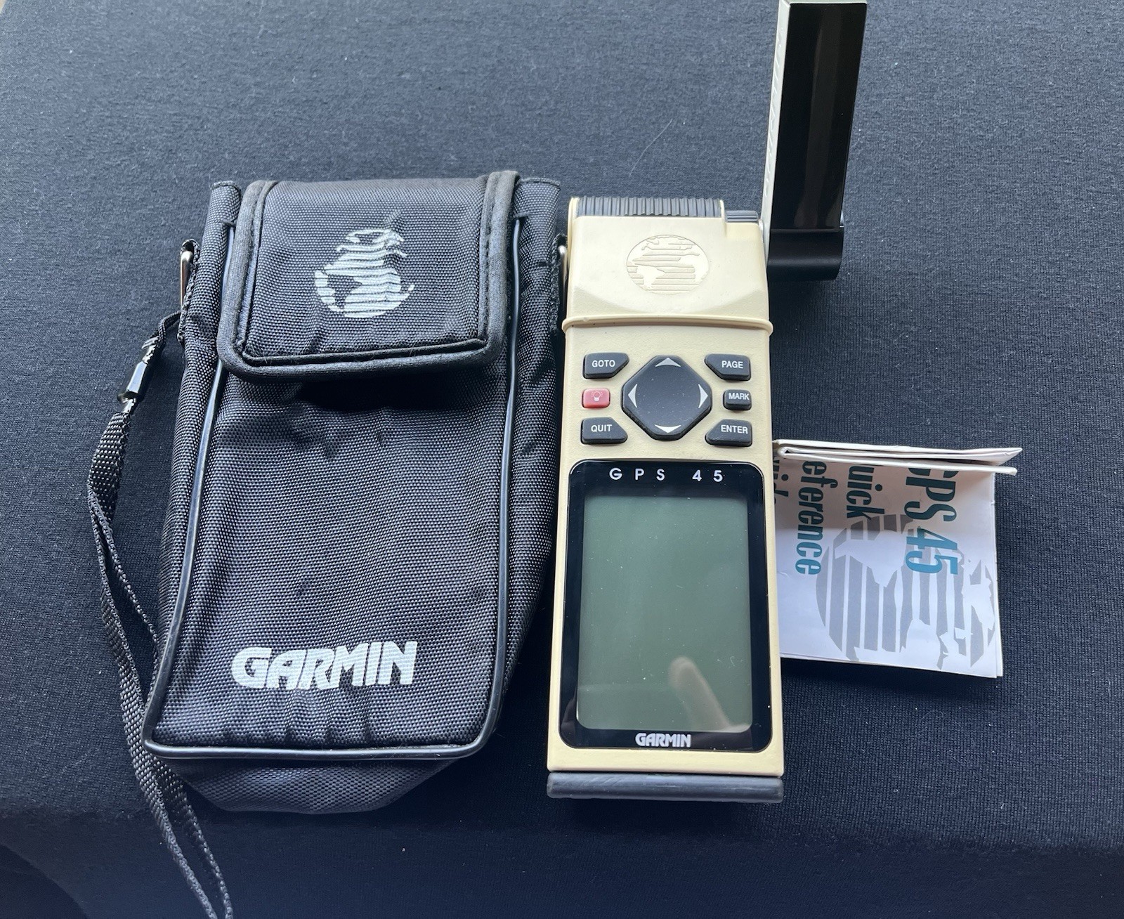 Garmin GPS 45 Handheld Hiking GPS with Carrying Case & Reference Guide