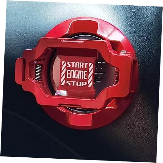 Push Start Button Cover Press Car Engine Stop to Ignition Press-A-Red-Word