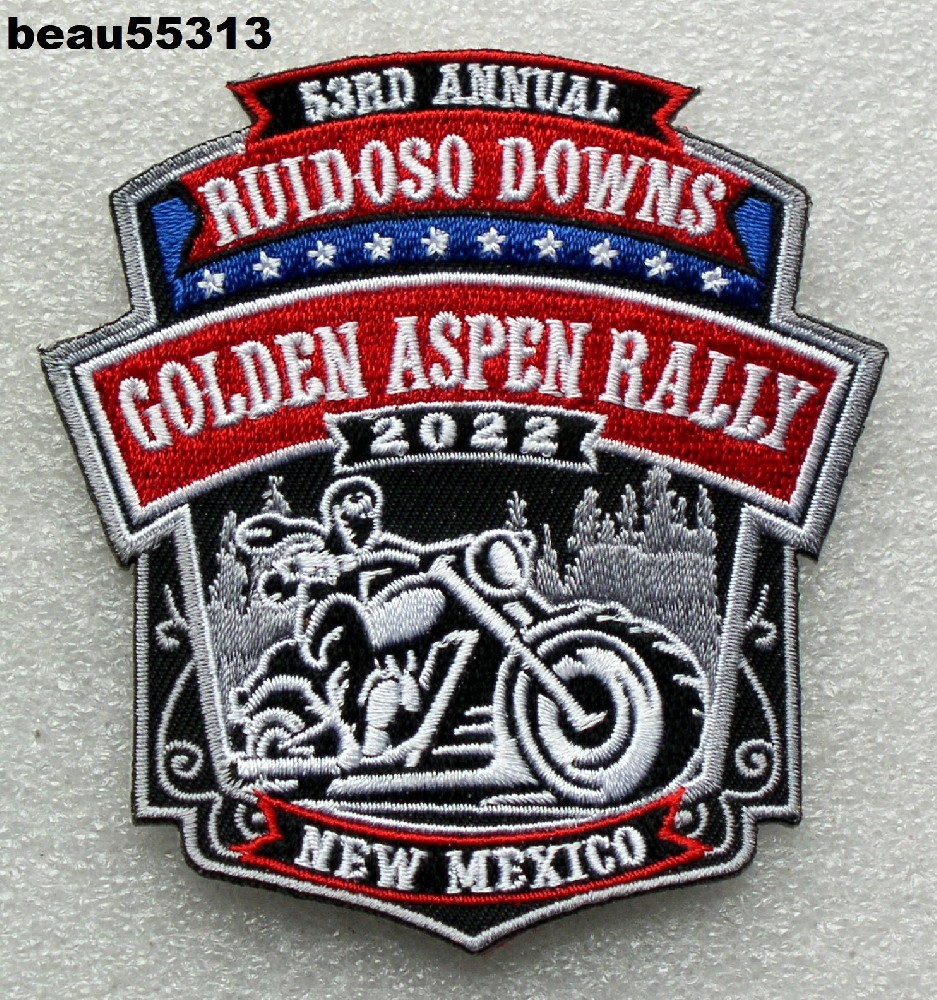 ⭐2022 53rd ANNUAL GOLDEN ASPEN RUIDOSA NEW MEXICO HARLEY INDIAN RALLY PATCH
