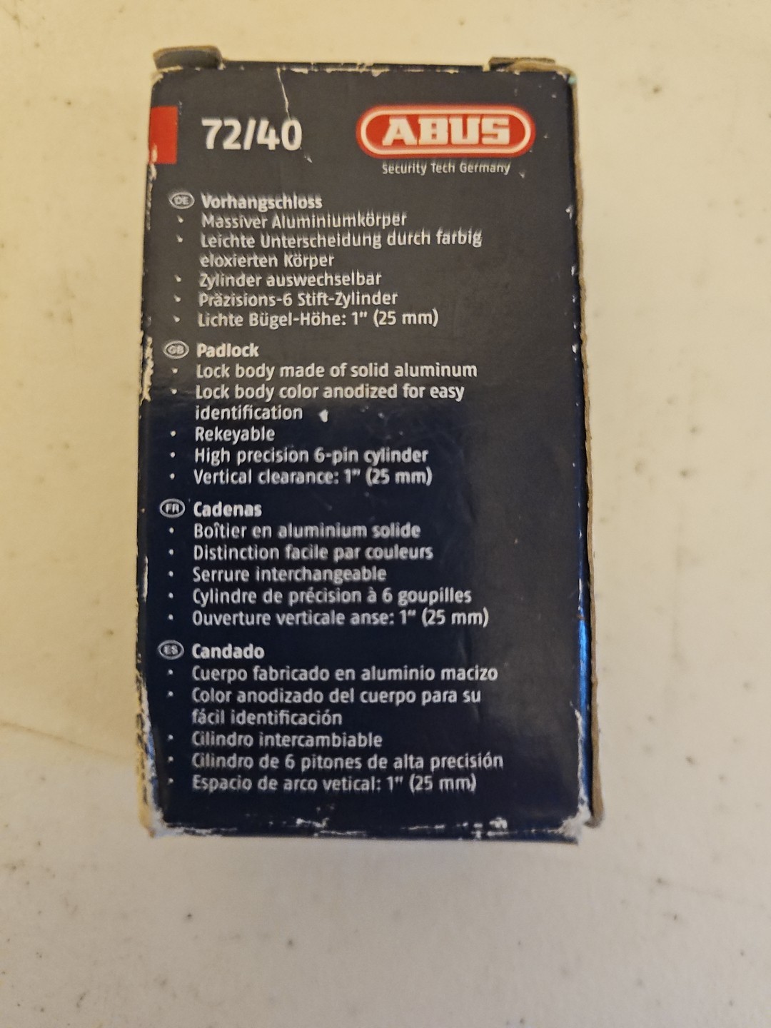 Abus 72/40 Aluminum Lock Out Pad Gold