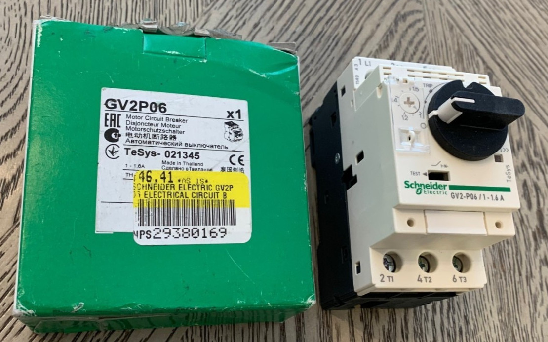 NEW Schneider GV2P06 Motor Circuit Breaker 1-1.6 A