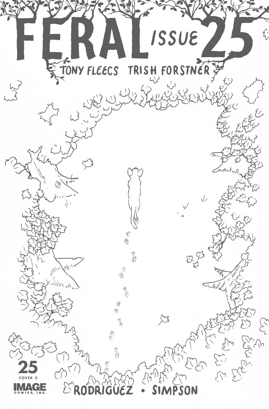 FERAL #25- 1:25 PATRICK HORVATH BENEATH THE TREES HOMAGE BW VARIANT- IMAGE