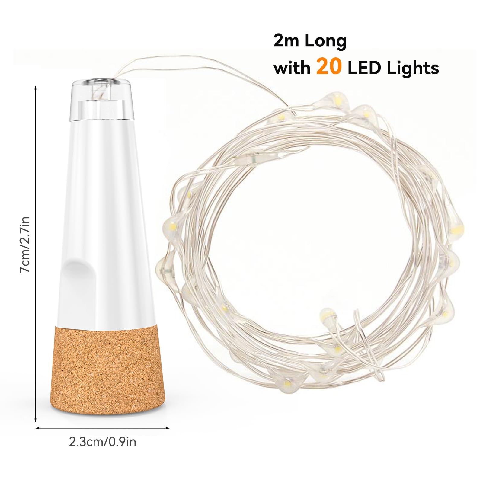 4 Pack USB Bottle Lights Rechargeable Fairy Cork String Lights for Party