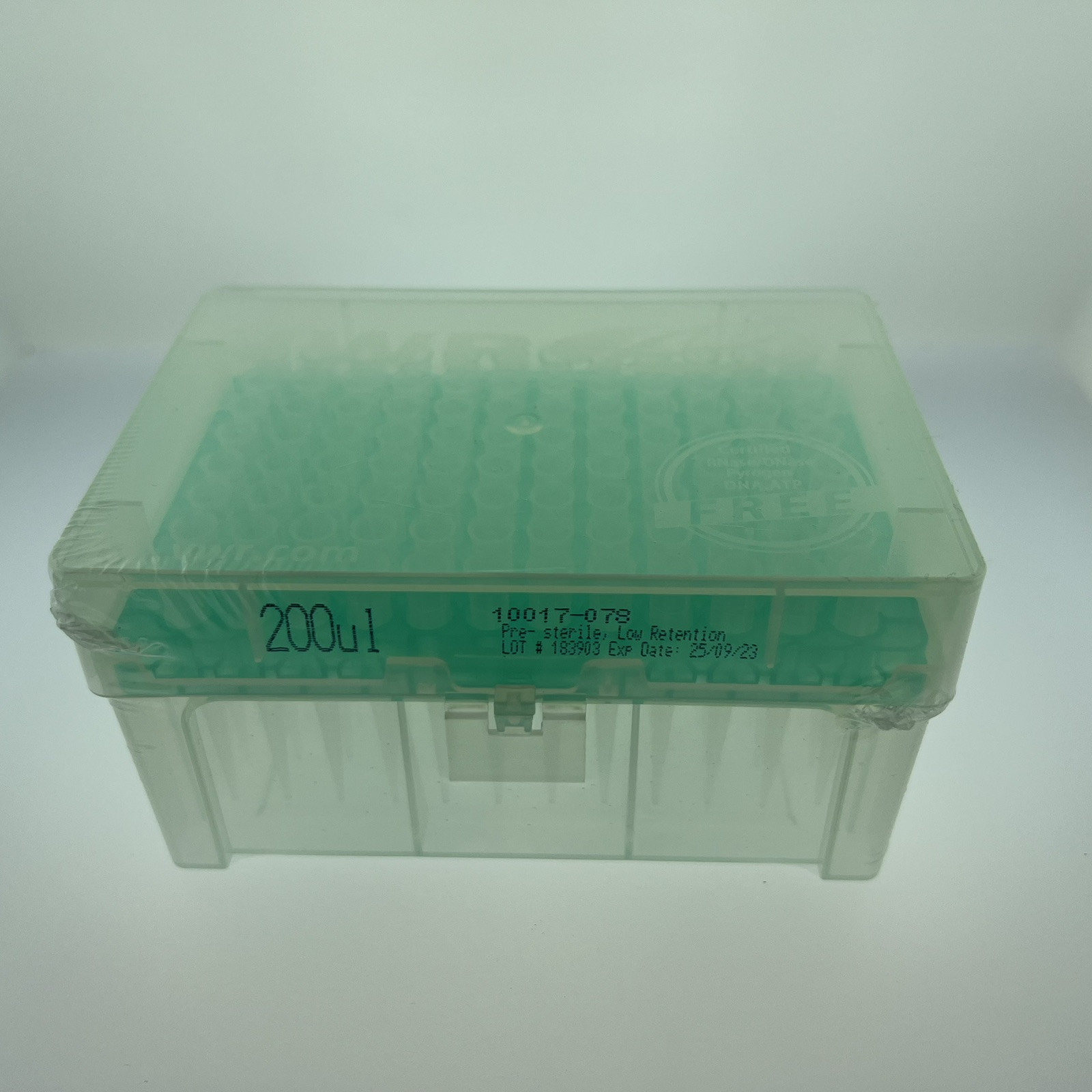 VWR 10017-078 Pre-Sterile Low Retention Pipette Tips 200uL EXP 2023 96ct