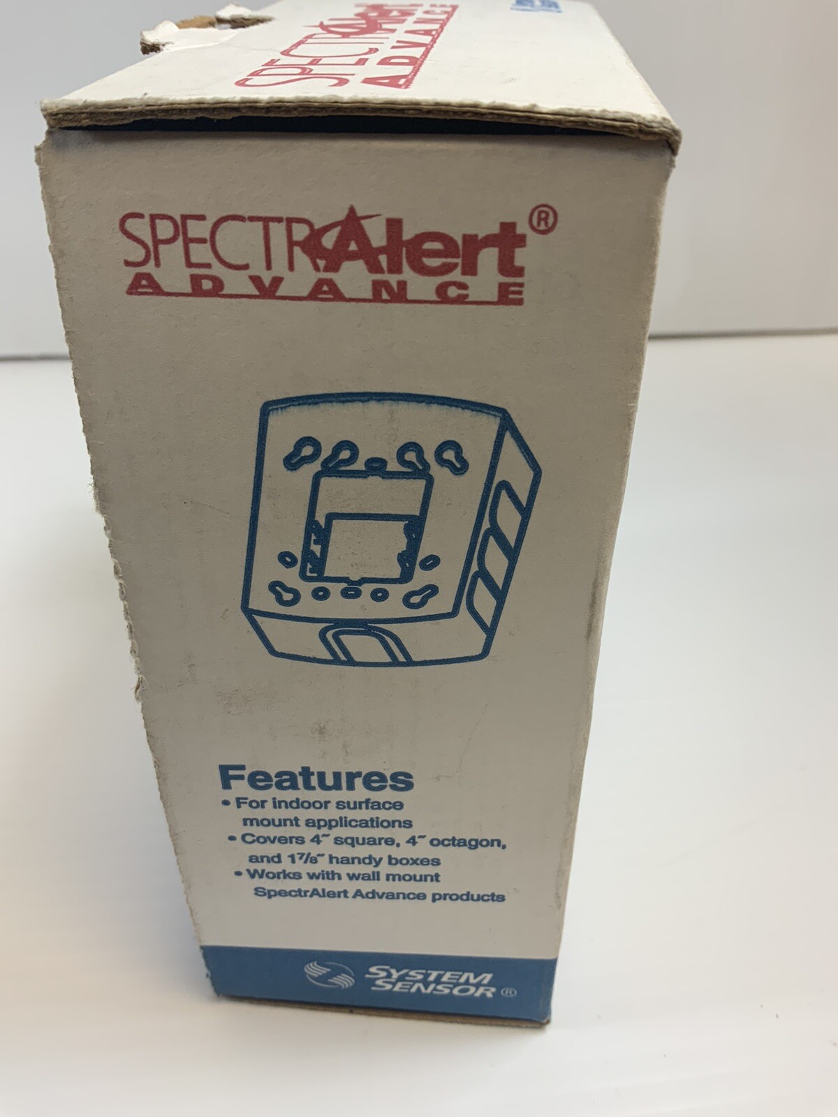 (2) System Sensor BBS-2 SpectraAlert Surface Mount Red Fire Alarm Box Skirt