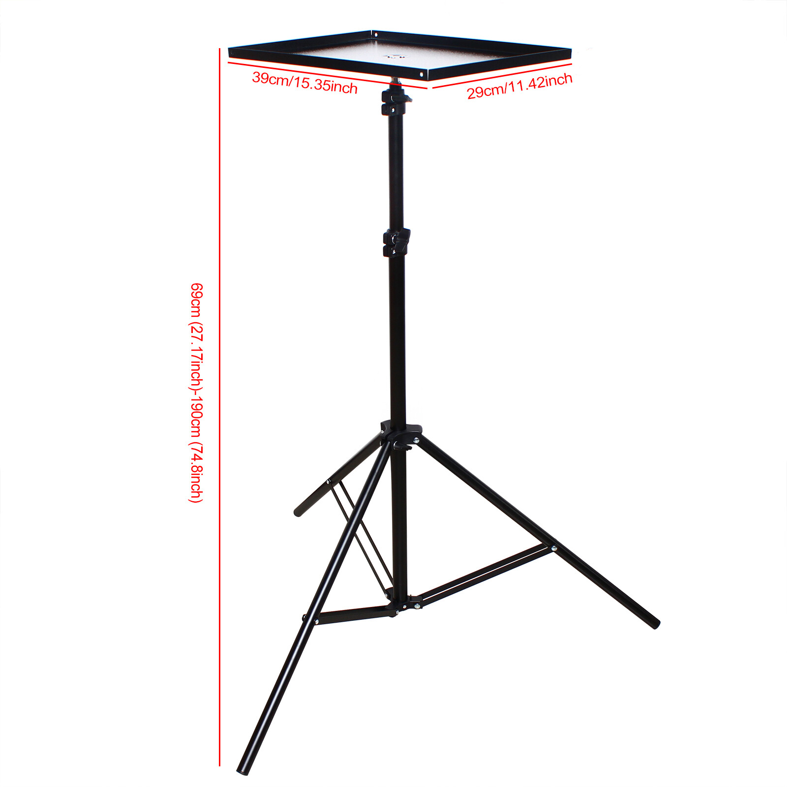 Laptop Stand - Tripod Floor Stand for Computer, Projector, DJ Equipment
