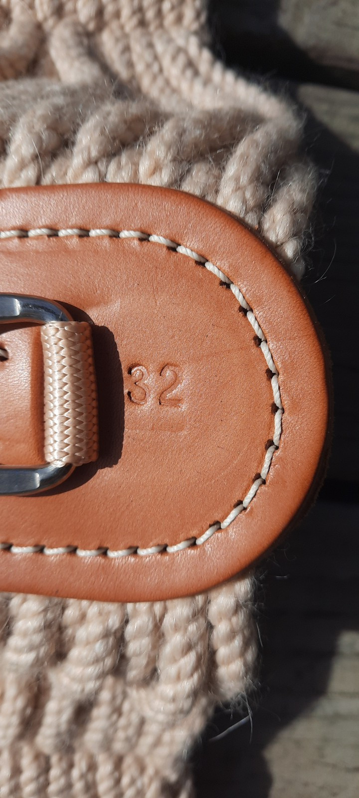 Size 32 Mohair Roper Cinch Roller Buckle