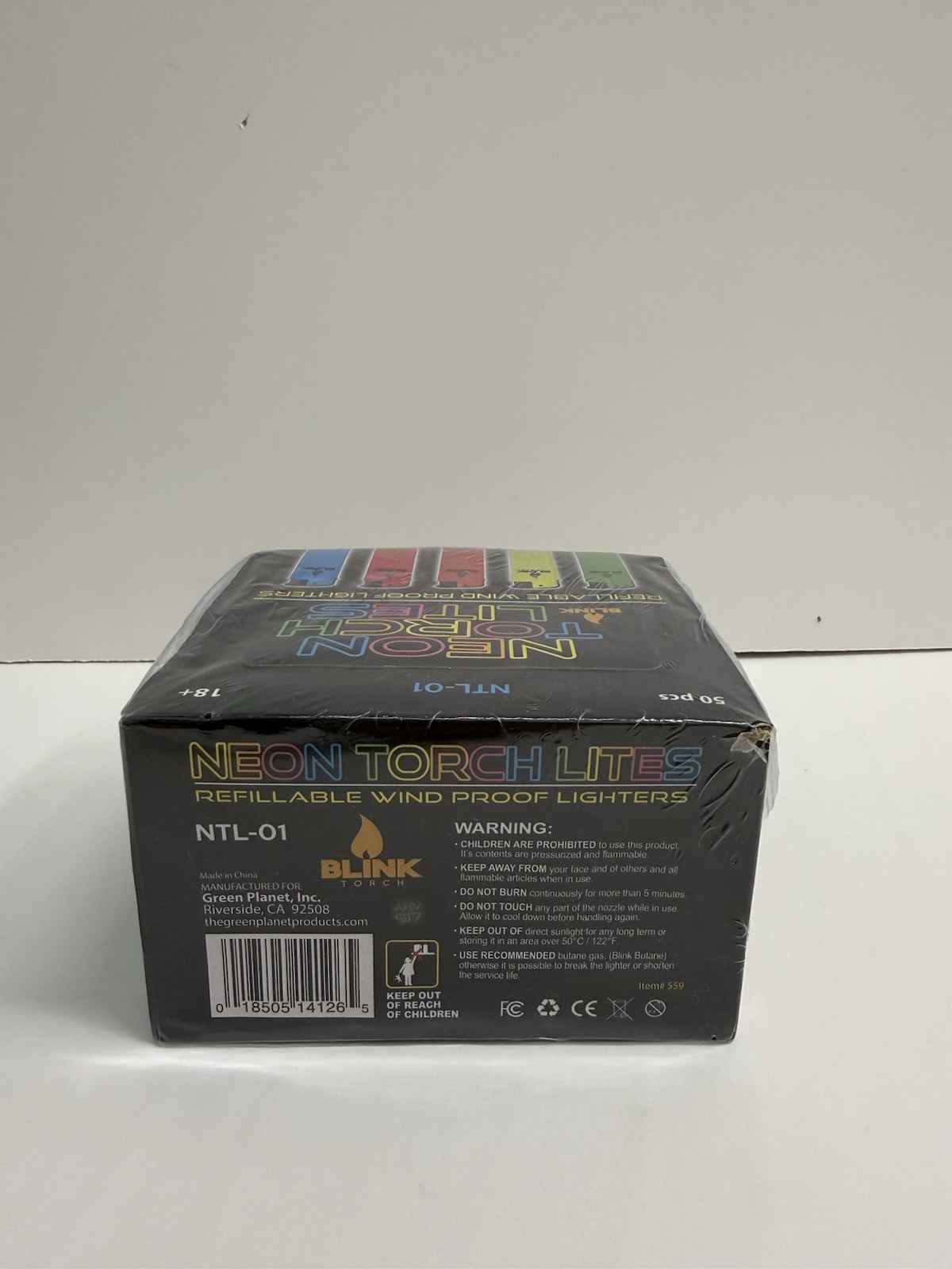 Blink Lighters Neon Torch Lites Refillable - 50ct
