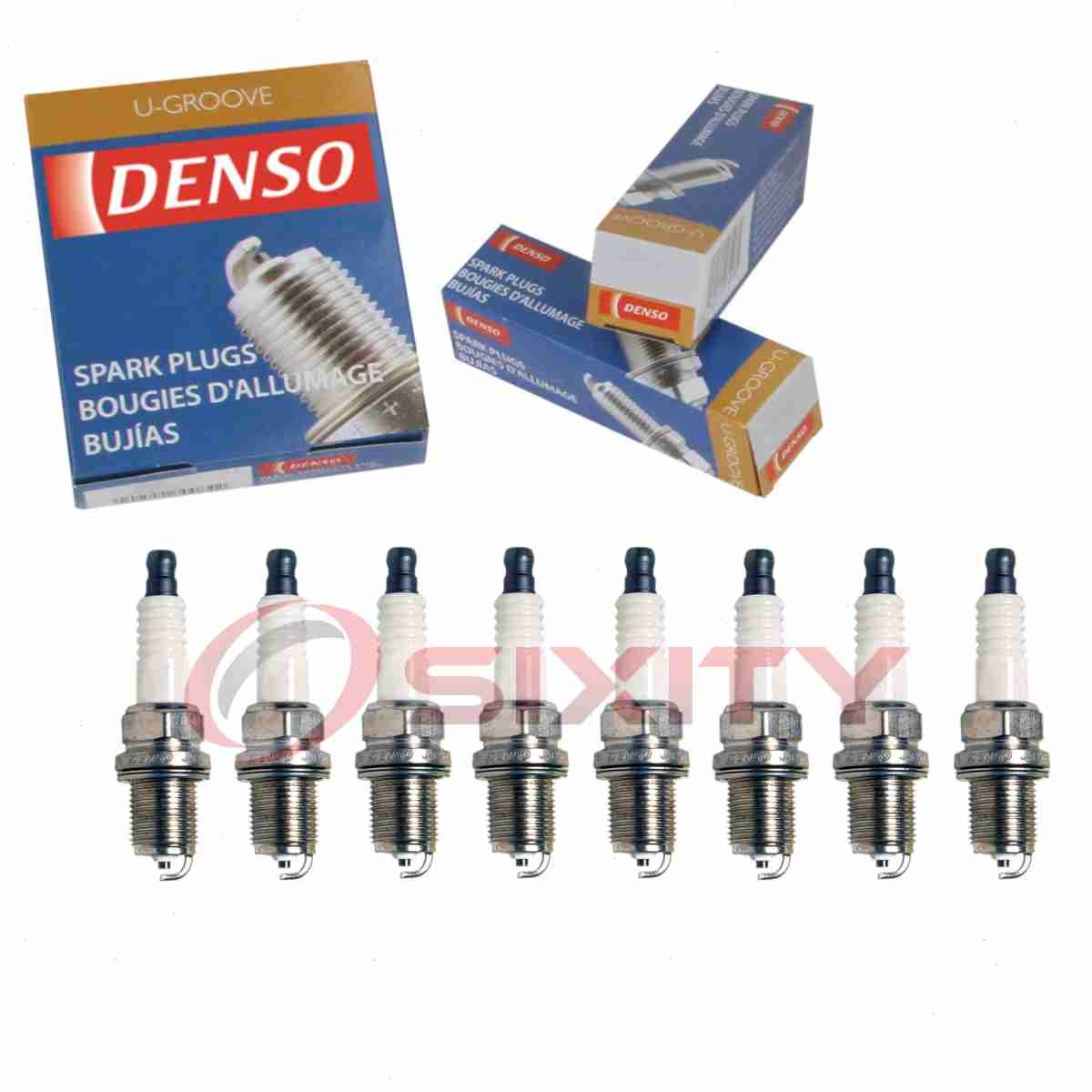 8 pc Denso Standard U-Groove Spark Plugs for 1997-1998 Dodge B2500 5.2L 5.9L kc