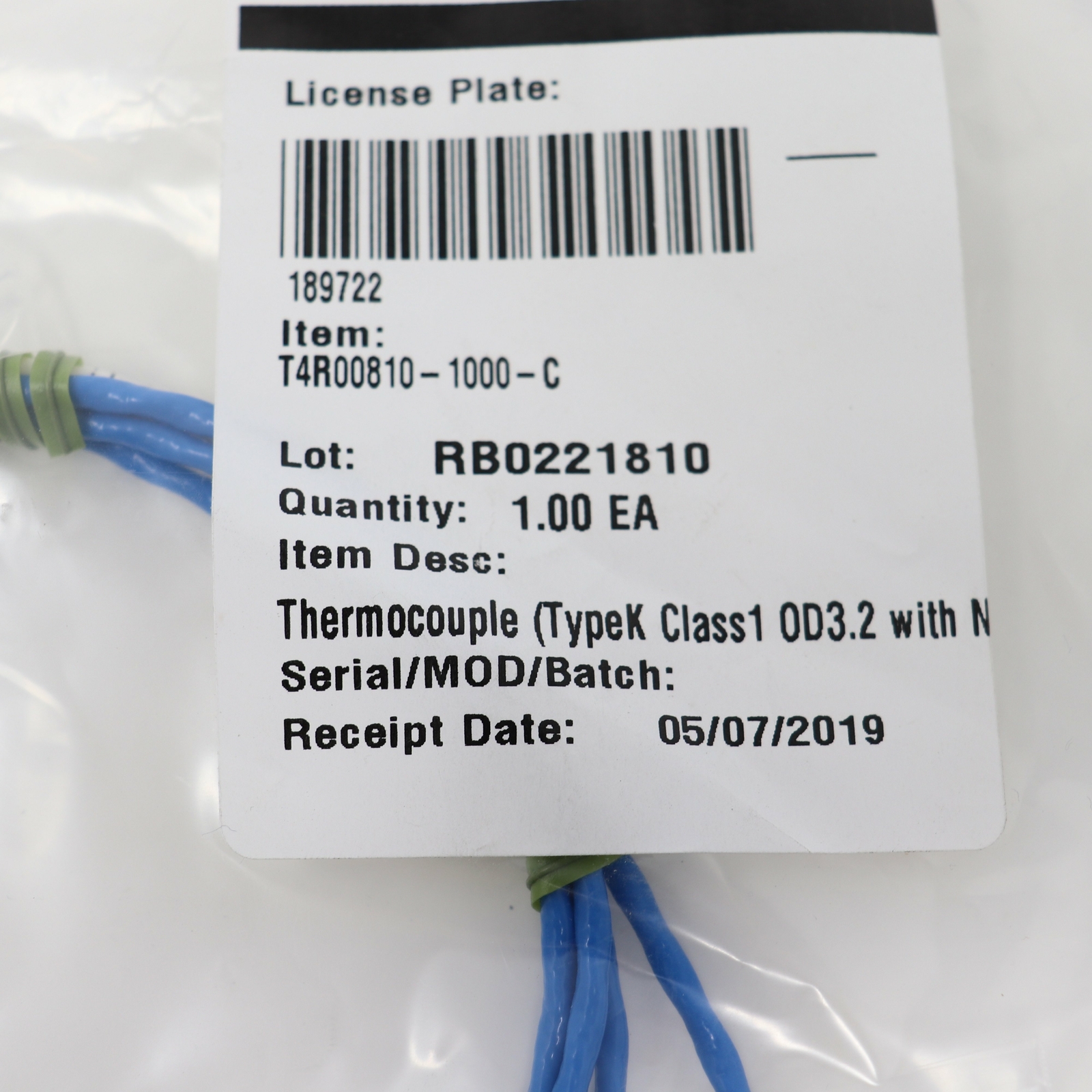 ARI Aeropak Type K Class 11 OD3.2 Thermocouple w/ Probe T4R00810-1000-C