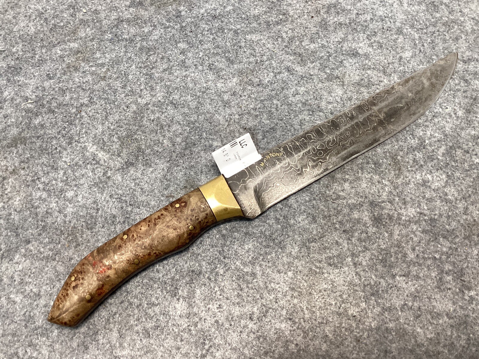 M. ANTONY Mark Antony Handmade Damascus Knife 9" Blade