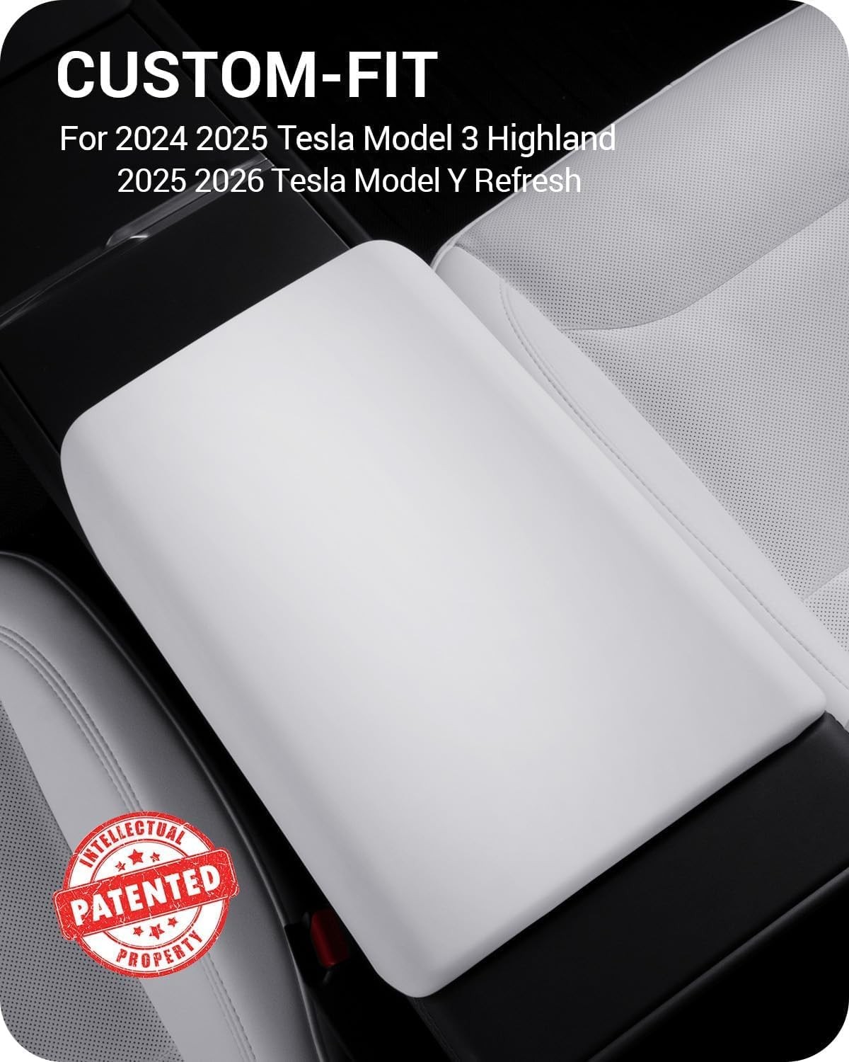 Center Console Armrest Cover for 2026 Tesla Model Y Juniper Model 3 Highland