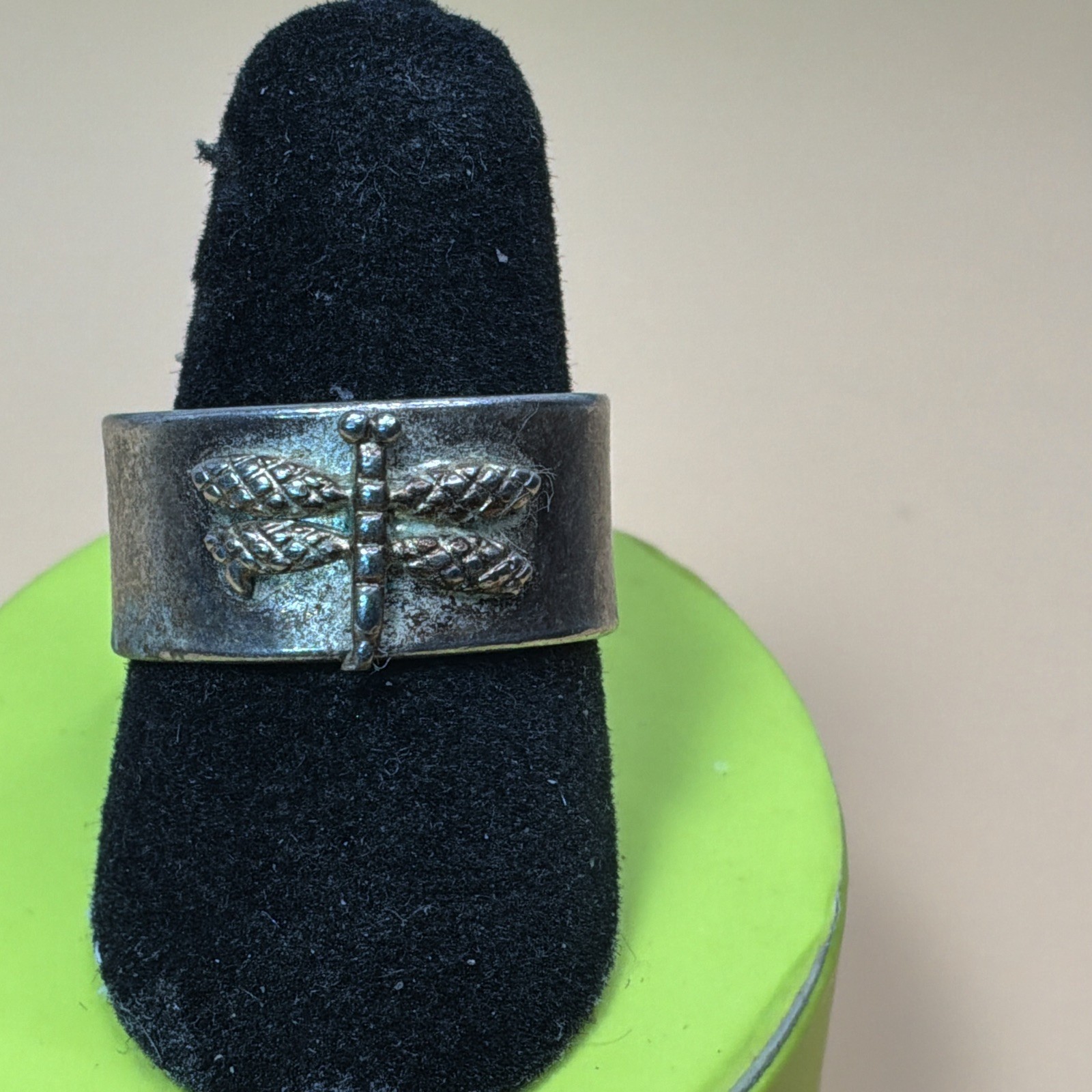 Vintage Sterling silver dragonfly ring