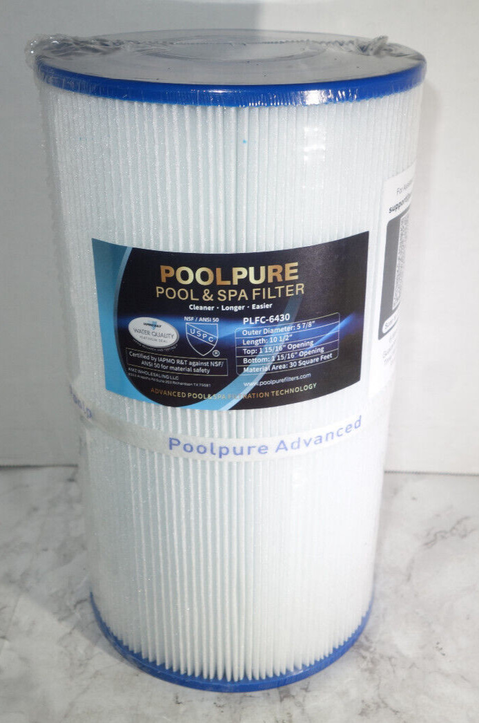 Poolpure Pool Spa Filter PLFC-6430 Fit C-6430,Filbur FC-3915, PWK30, 31489