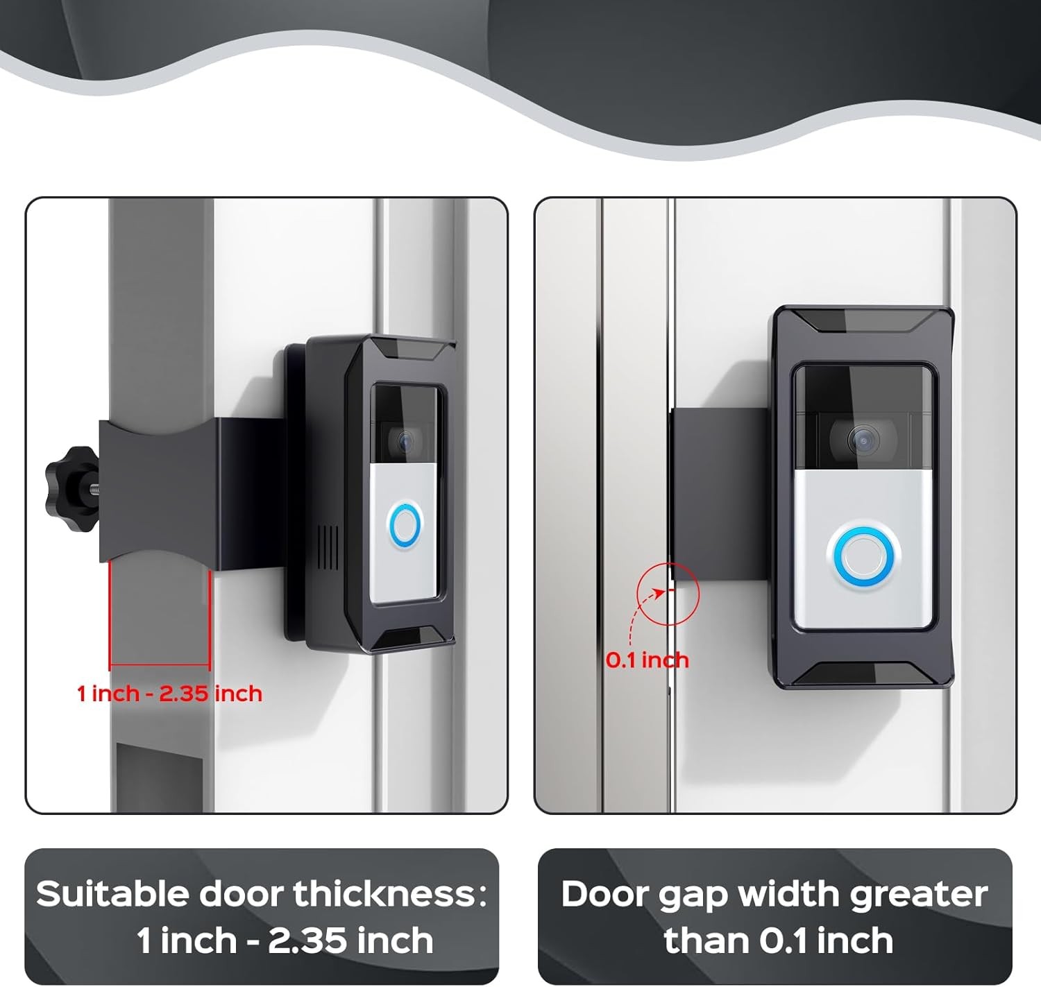 Anti-theft Video Doorbell Mount Adjustable Bracket Compatible with Ring & Blink