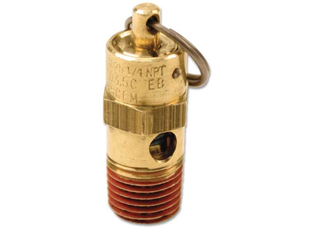 Viair 92205 205 Psi Hi-Temp Rated Safety Valve - 1/4" Npt (M)