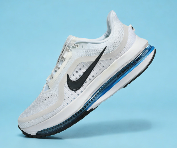 Nike Air Zoom Pegasus Air Cushion Sneakers, White Blue For Men & Women