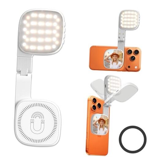 Magnetic Selfie Light for Phone, [Compatible with MagSafe] CRI95, 45 3 Modes