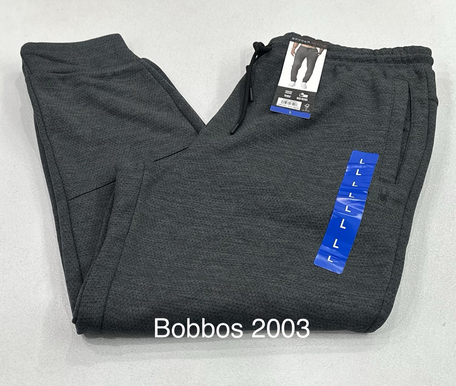 Spyder Men's Active Fleece Bonded Jogger, Dark Gray, Size L