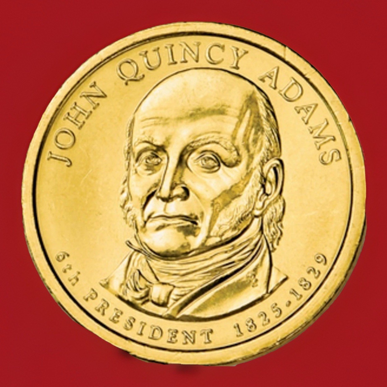 2008-D John Q Adams Presidential $1 Dollar Golden Coin US Mint FAST SHIPPING