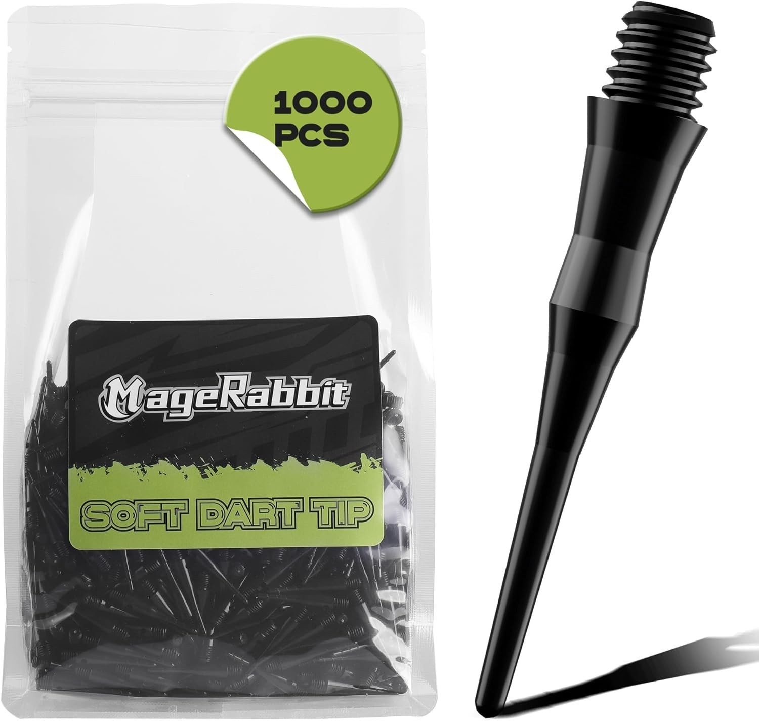 1000pcs Soft Tip Darts - 2BA Thread Plastic Tips, Dart Accessories Set, Darts Su