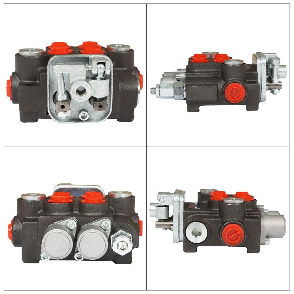 2Spool Hydraulic Joystick Control Valve 11 gpm Directional Double Control Valve