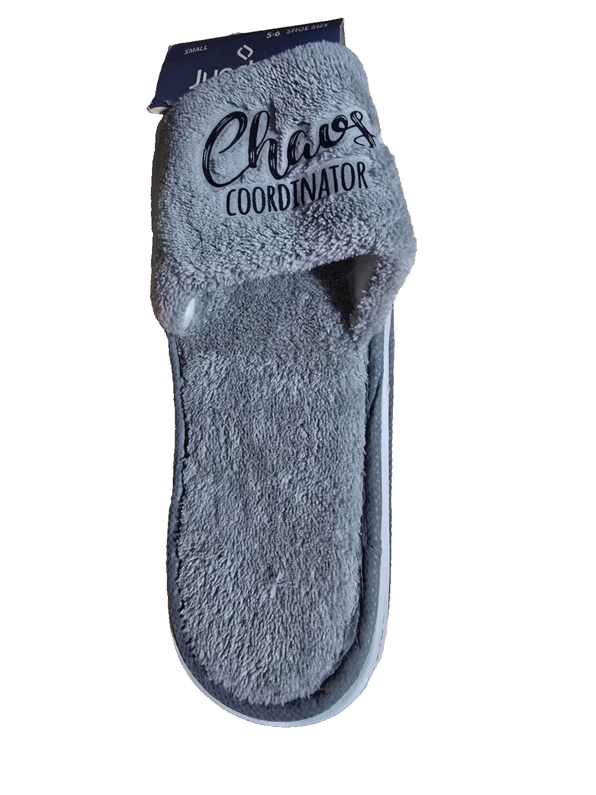 Open Toe Slippers Gray Chaos Coordintor Size Small 5-6 NWT