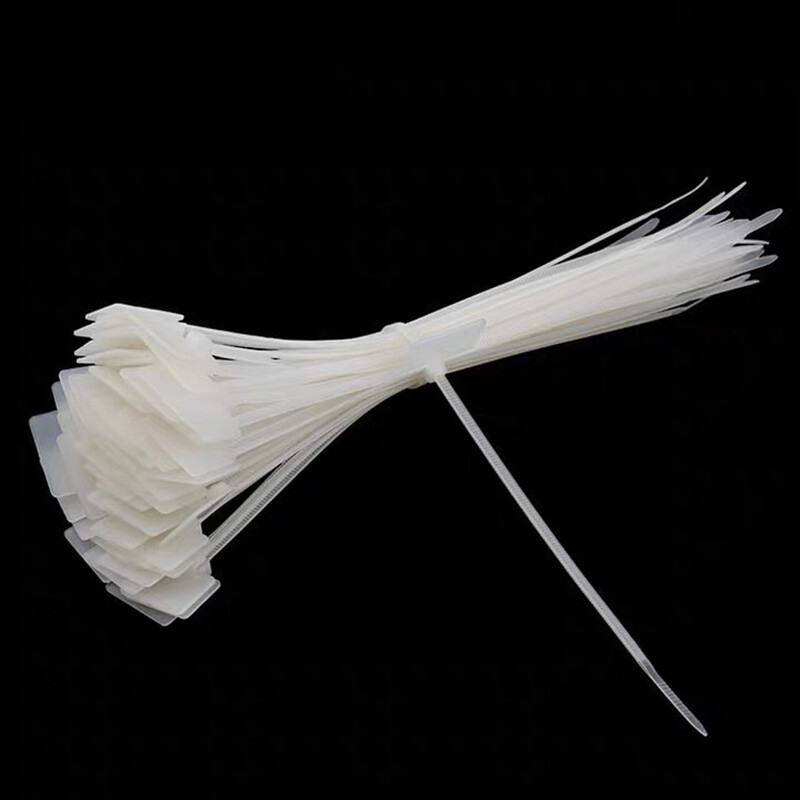3mm 4mm Nylon Plastic Self-Locking Label Tie Network Cable Marker Wire Strap Zip