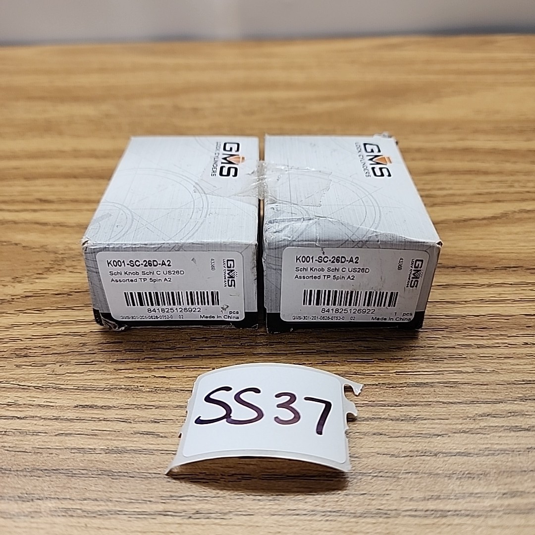 GMS Lock Cylinders K001-SC-26D-A2 *Lot Of 2*