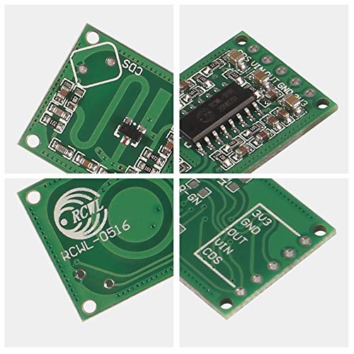 6PCS RCWL-0516 Microwave Radar Motion Sensor Module for Arduino ESP8266 Green
