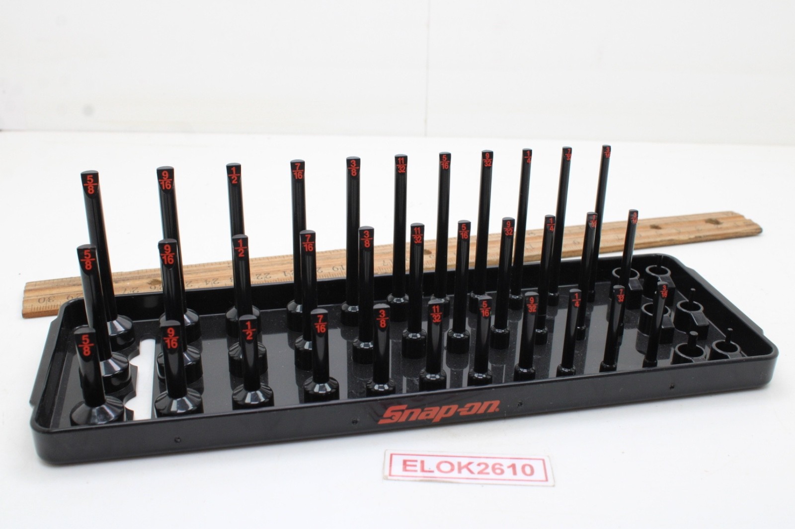 Snap-on KA143FRBK 1/4" Drive SAE 3 Row Post Socket Tray Black USA New