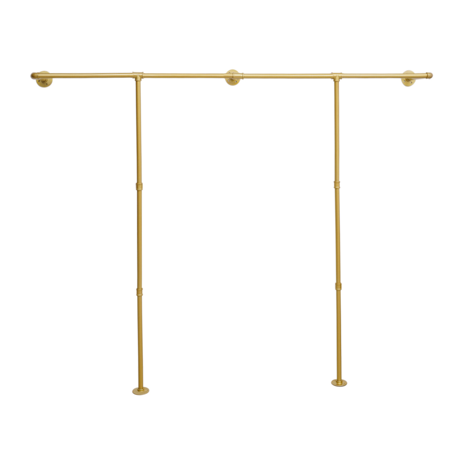 Industrial Pipe Clothes Rack Wall Mounted Garment Rack Clothing Organizer Hanger