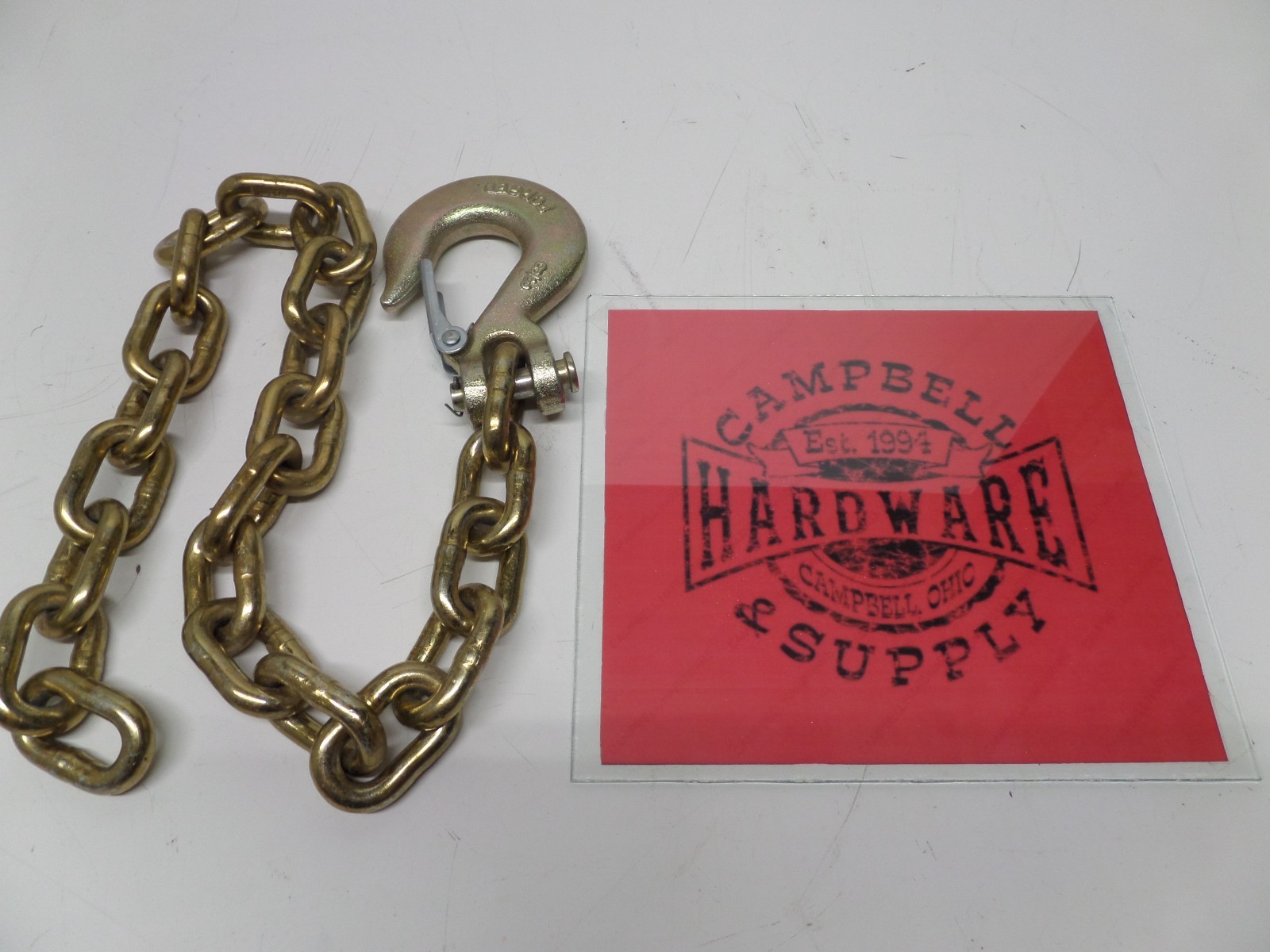 Auto Body Frame Machine Pull Chain 3/8" x 5' Grade 70 with 3/8" Clevis Slip Hook