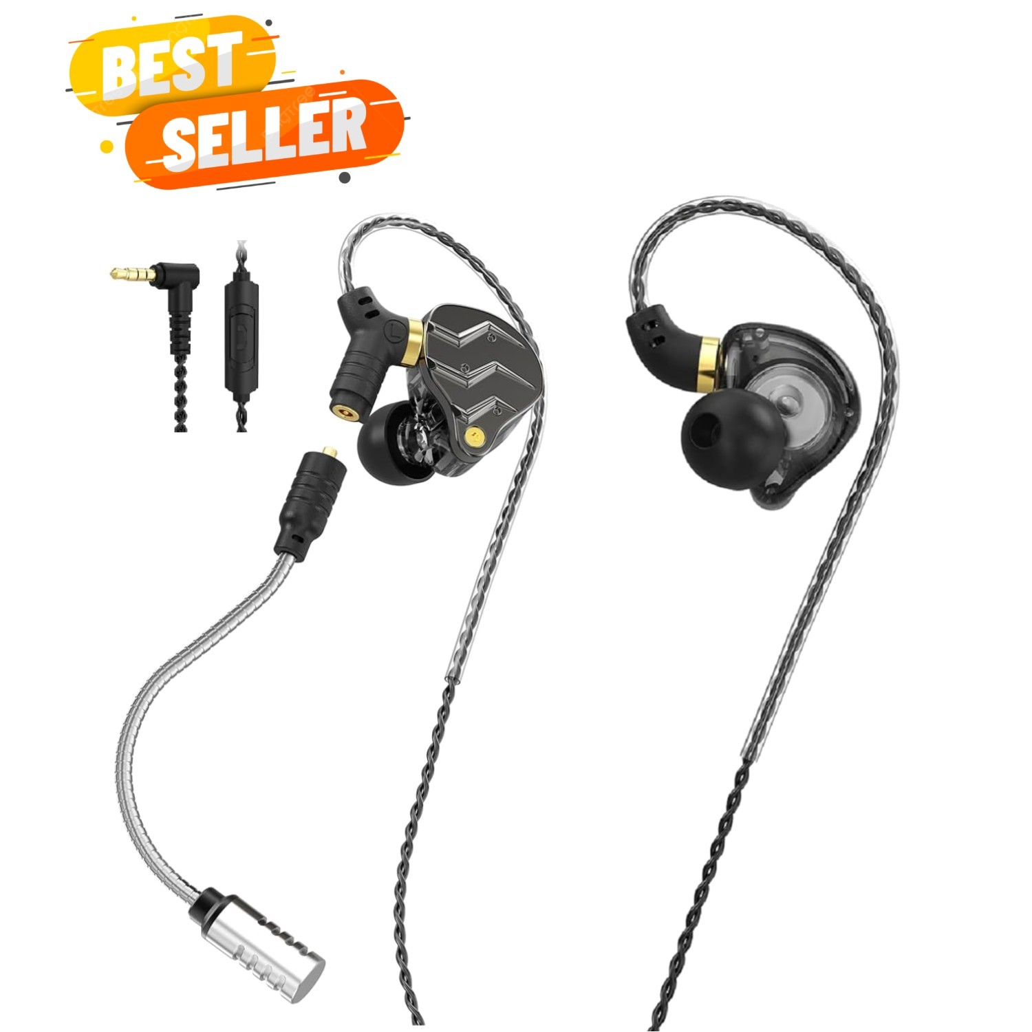 KG01 Professional Gaming Earbuds,Battle Buds,Detachable Microphone, 4D Surrou...