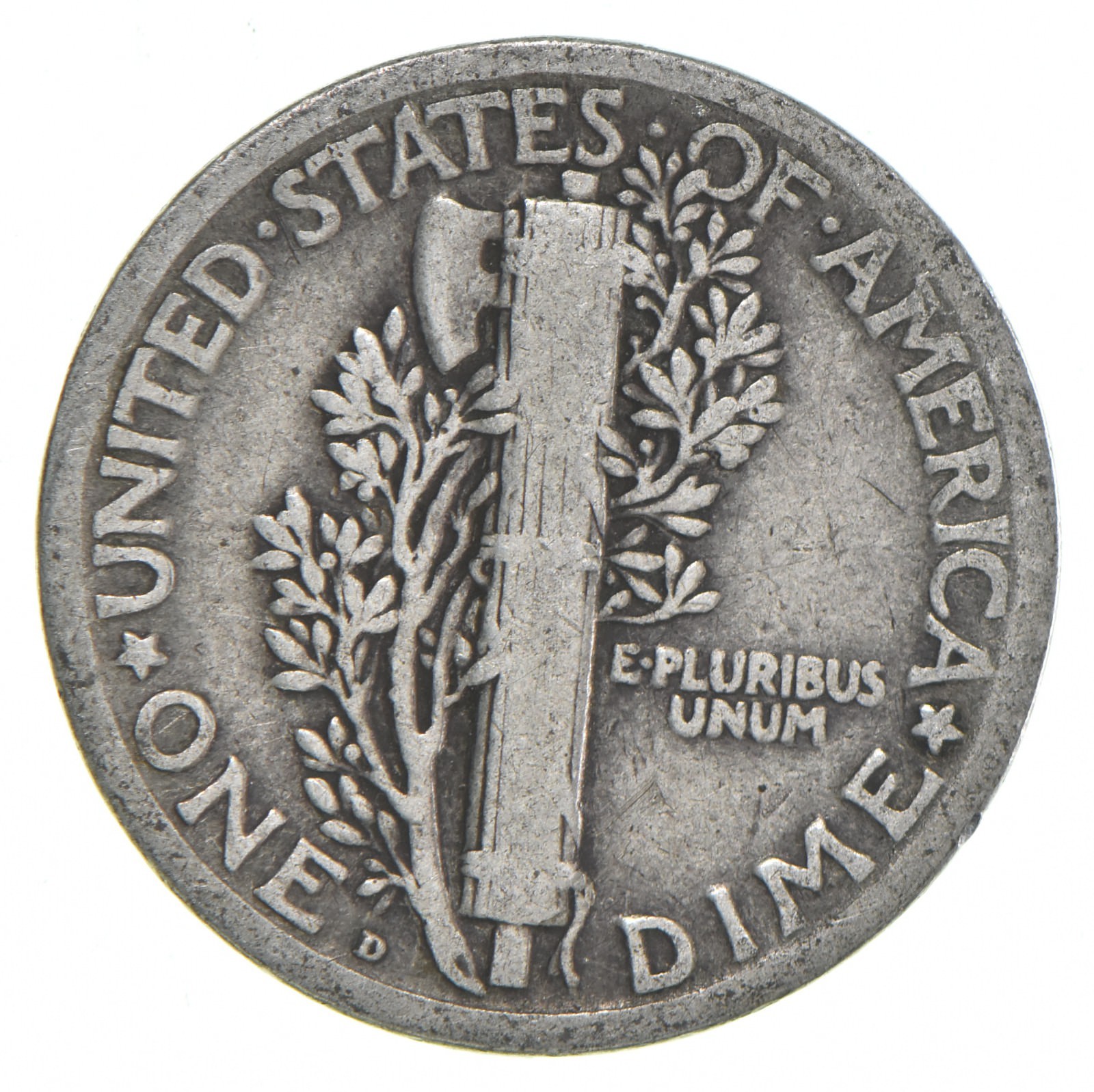 VG+ 1924-D Mercury 90% Silver Dime