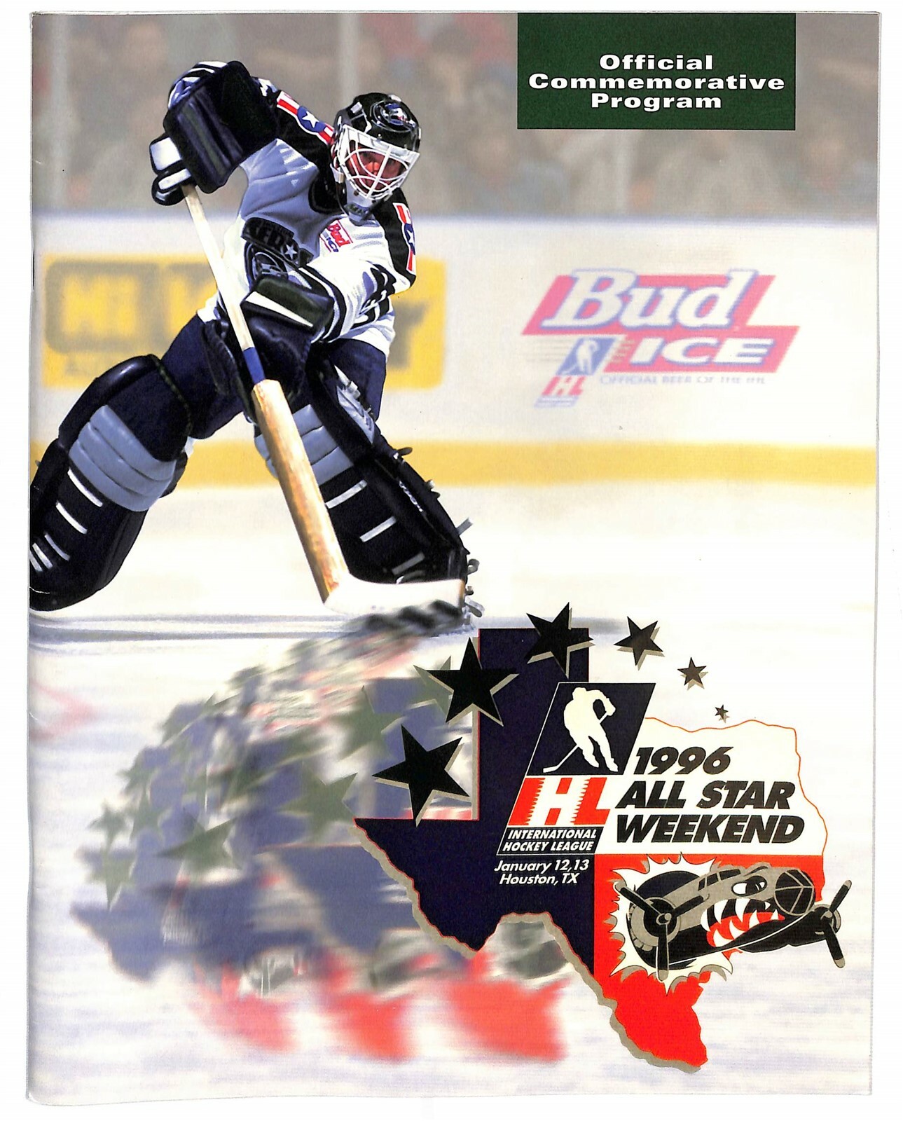 1996 International Hockey League All Star Game Program Houston 81460b4