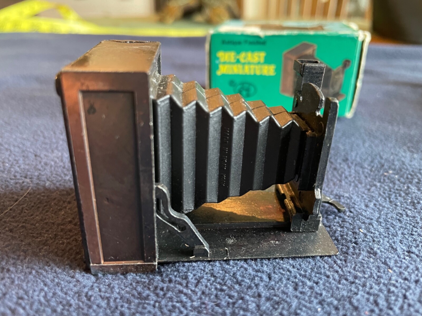 Vintage Die-Cast Miniature Pencil Sharpener - Camera With Box