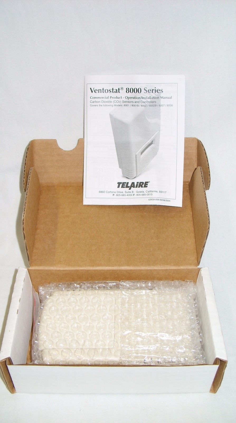 GE TELAIRE VENTOSTAT 8000 SERIES CO2 VENTILATION CONTROLLER - NO DISPLAY - 8001