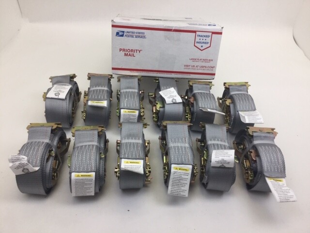 (12) E Track Ratchet Straps 16' Cargo Van Box Truck Enclosed Trailer Tie Down