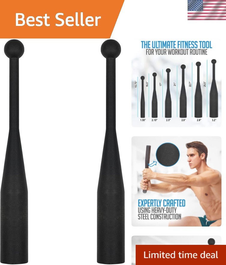 Steel Mace Exercise Club - Heavy Duty Steel Indian Clubs Perfect for Strength...