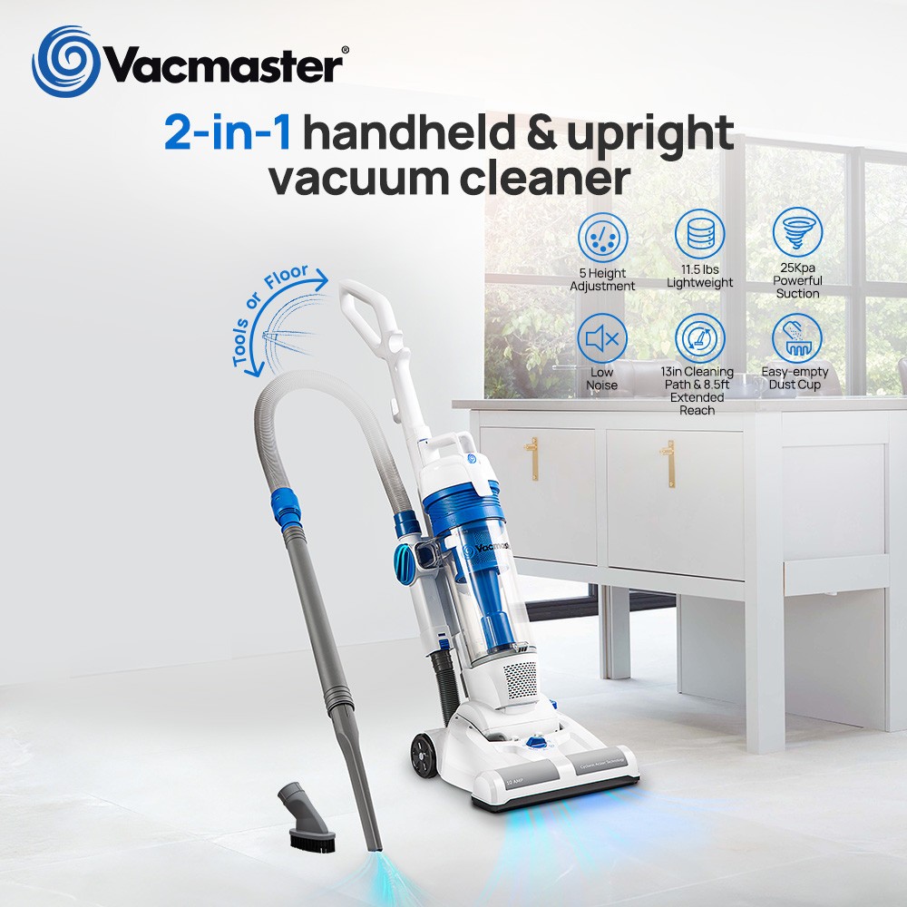 Vacmaster UC0101 Bagless Upright Vacuum Cleaner - 25 kPa, 13” Path for Carpet
