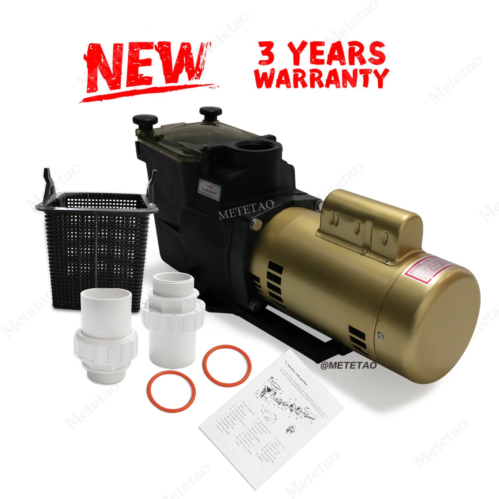 W3SP2607X10 NEW For Hayward Super Pump 1 HP Single Speed Pool Pump 230V