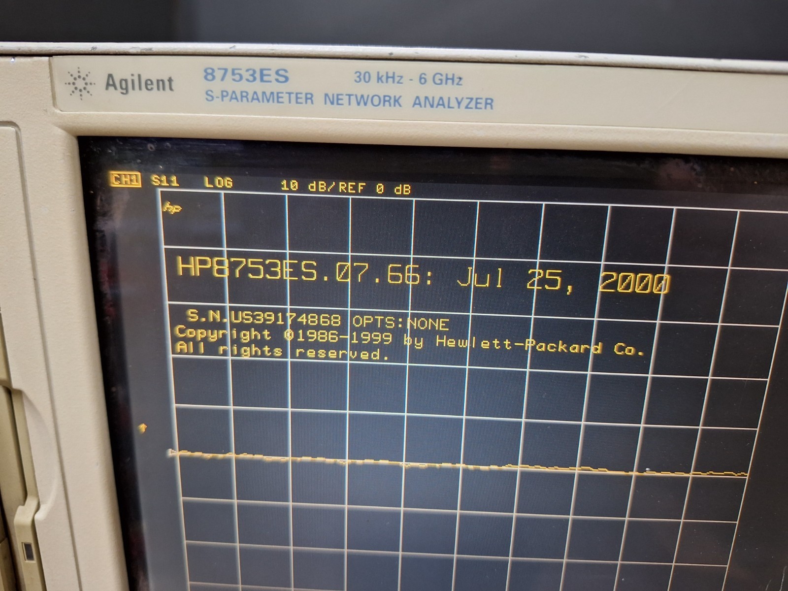 Agilent 8753ES S-parameter Network Analyzer, 30kHz - 6GHz (4868)