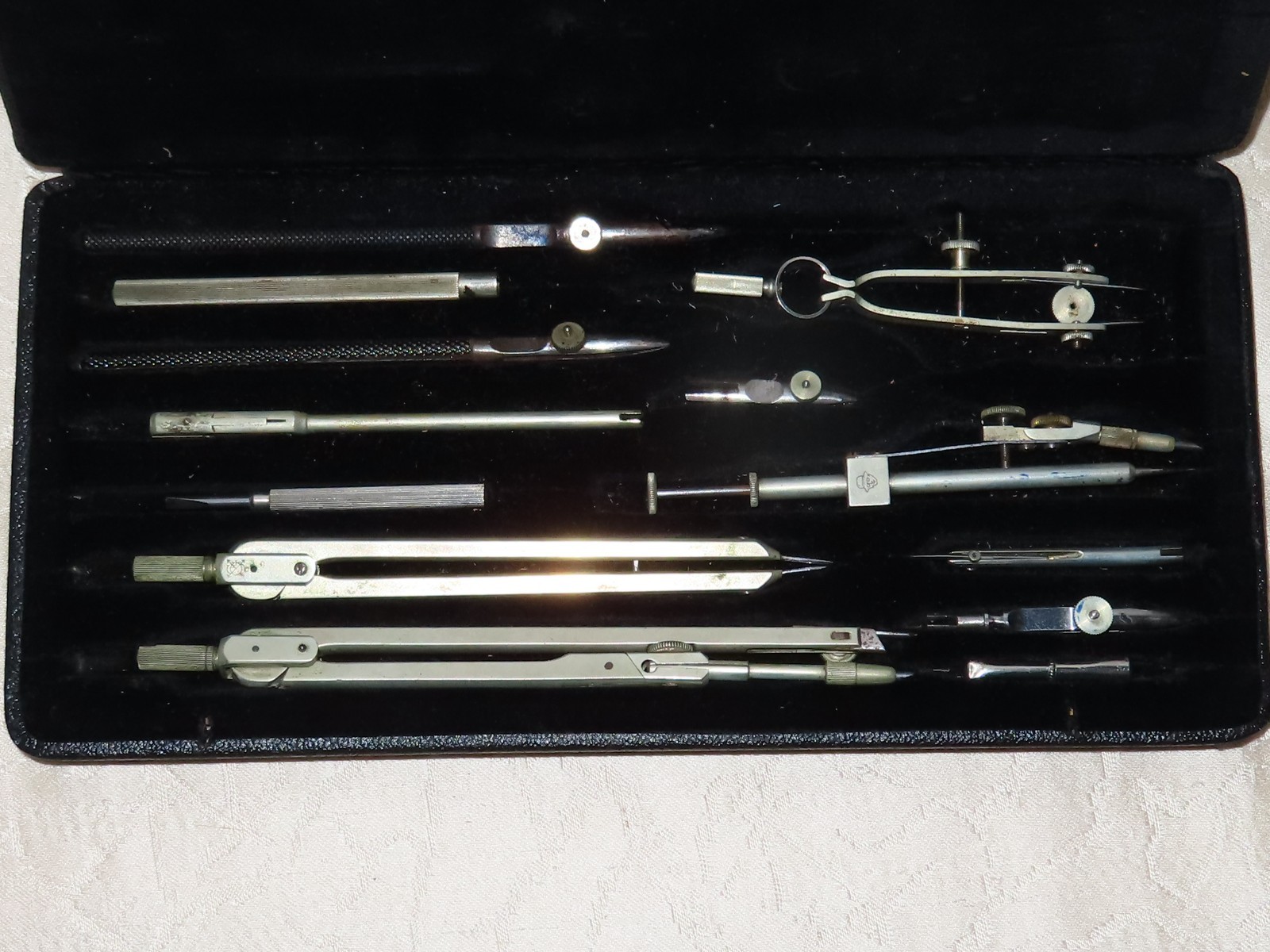 Vintage Compass Set With Case By Haff Präzision Pfronten