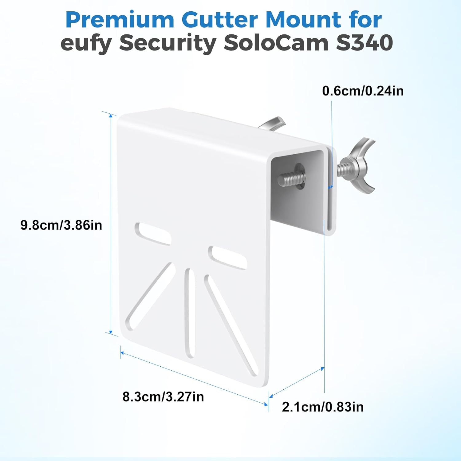 Gutter Mount Bracket Compatible with Eufy Security Solocam S340/E30/E42, Eufy Se