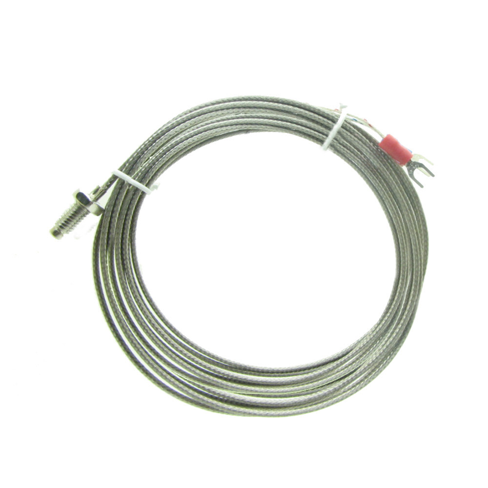 5M Cable K Type  Screw Thermocouple Temperature Sensor Probe 6mm Thread 0-600℃