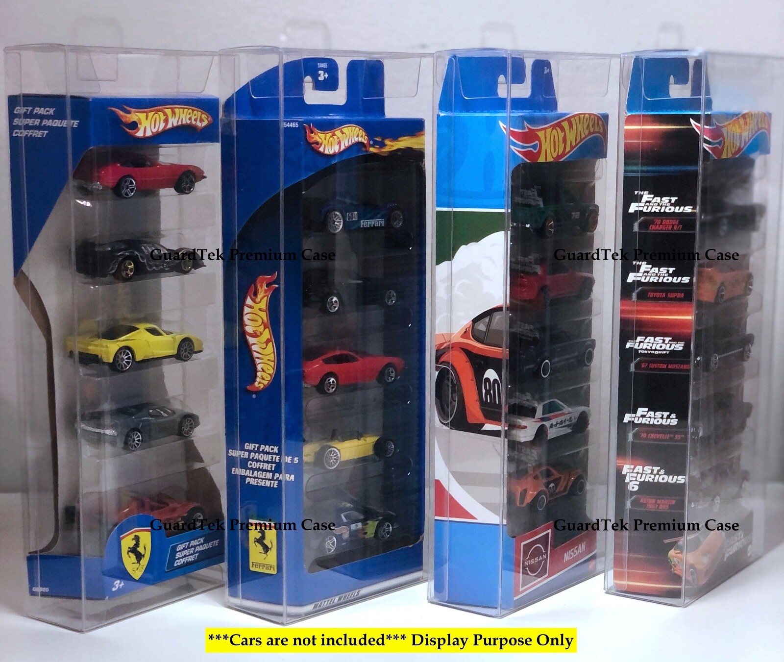 Guardtek Five Pack Protector Case Fits Hot Wheels (5 pcs)